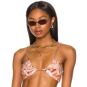 L*Space X TESSA BROOKS Sammie Bikini Top in Psychedelic Summer Size S